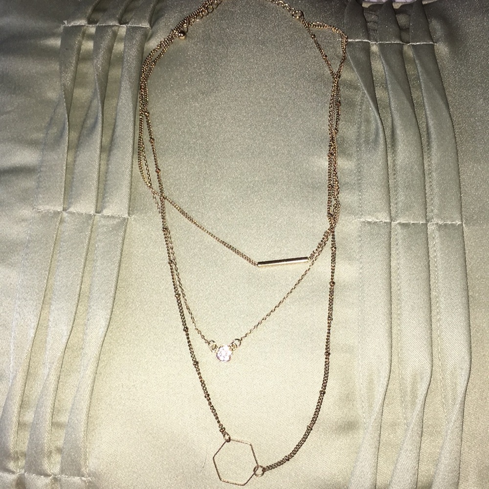 Multi length strand necklace